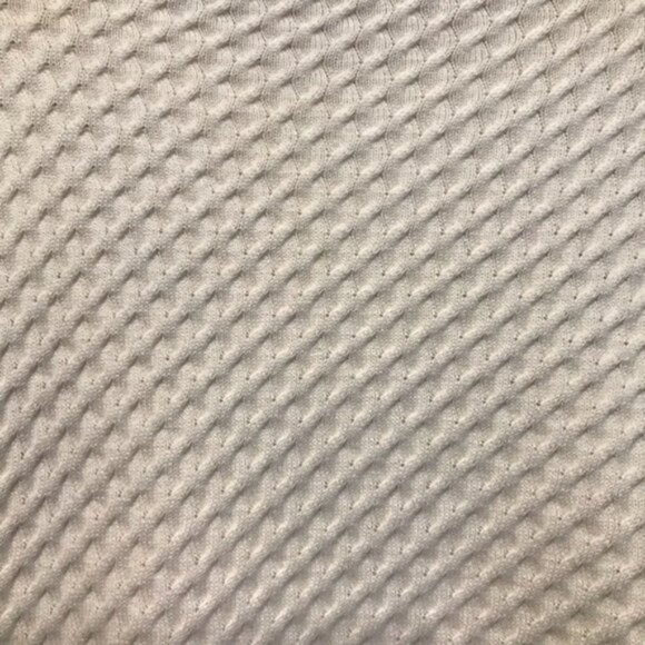 Talbots Ivory Fringe Yolk Cable Knit Sweater Medium Wool Blend - Picture 6 of 7